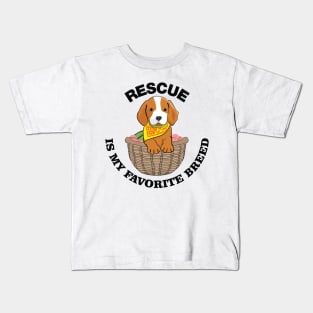 Rescue is my Favorite Breed Kids T-Shirt